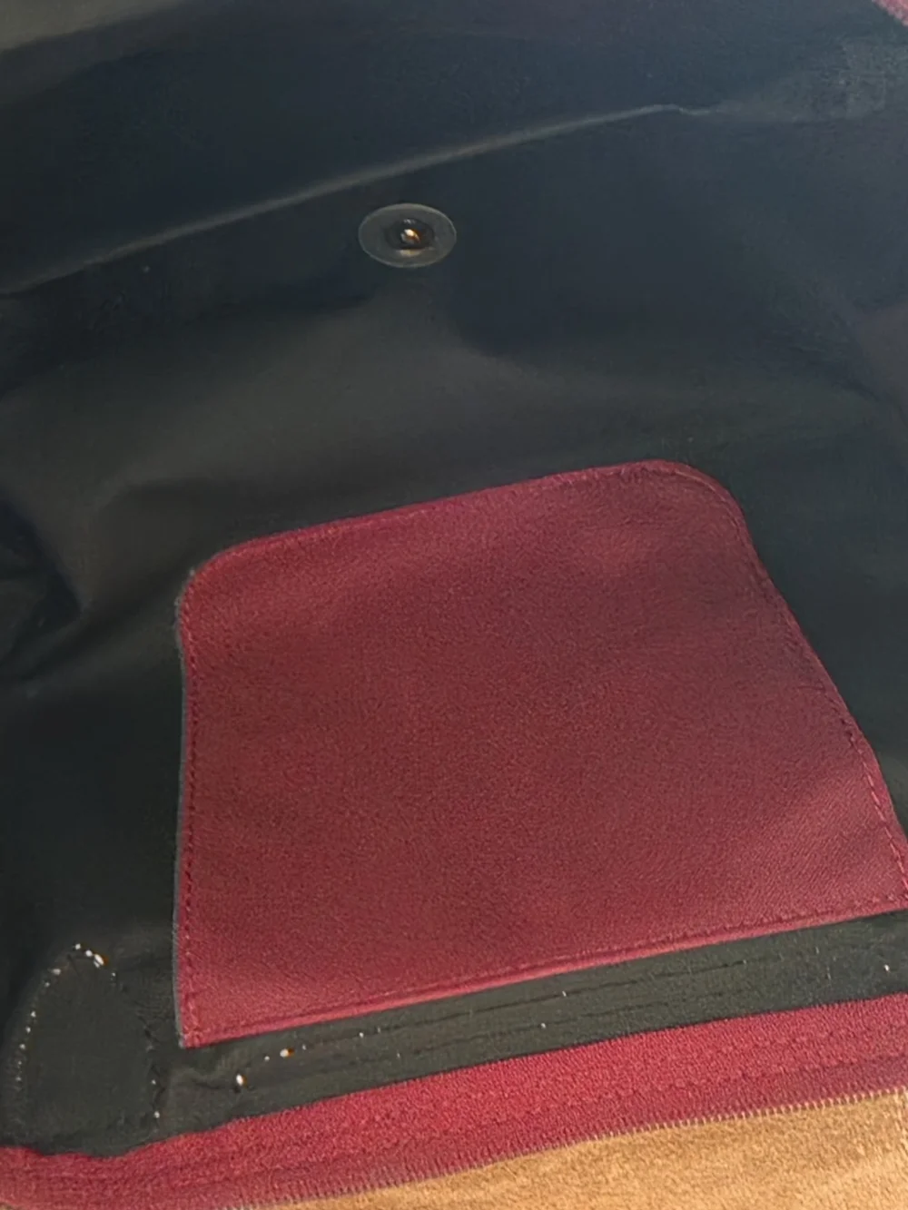 Longchamp Le Pliage Burgundy Tote Bag with Brown Leather Trim Limited Edition - Picture 7 of 10
